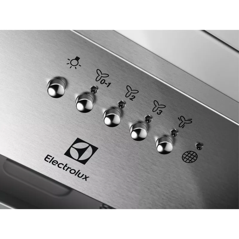 Electrolux LFG516X εντοιχιζόμενος απορροφητήρας, 54 cm, 600 m³/h (εντατική λειτουργία), 3 ταχύτητες, LED, τηλεχειριστήριο, ανοξείδωτος χάλυβας