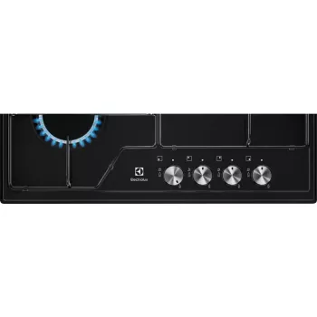 Electrolux EGS6424K, Μαύρο, Εντοιχιζόμενη, 60 cm, Αέριο, 4 εστίες