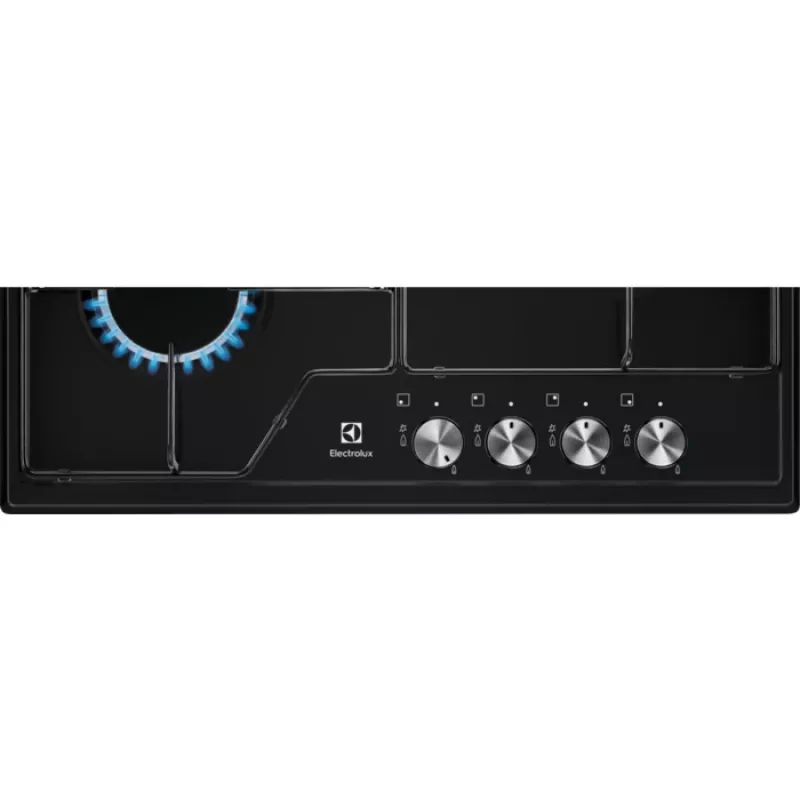 Electrolux EGS6424K, Μαύρο, Εντοιχιζόμενη, 60 cm, Αέριο, 4 εστίες