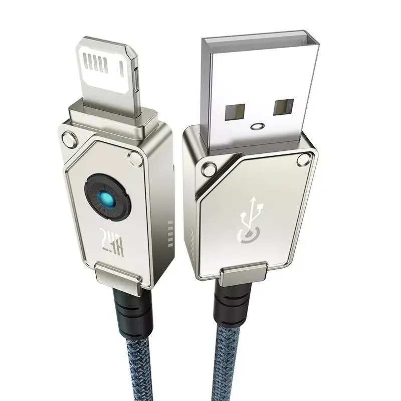 Καλώδιο USB-A σε Lightning Baseus 1 m 5 V 2,4 A λευκό, USB PD, 480 Mbit/s
