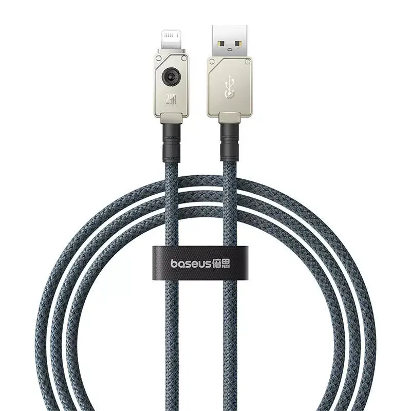 Καλώδιο USB-A σε Lightning Baseus 1 m 5 V 2,4 A λευκό, USB PD, 480 Mbit/s