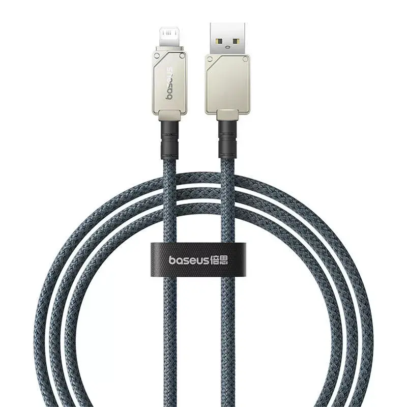 Καλώδιο USB-A σε Lightning Baseus 1 m 5 V 2,4 A λευκό, USB PD, 480 Mbit/s