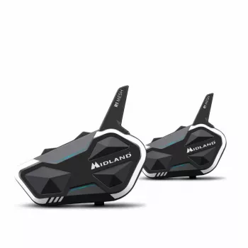 Midland R1 Mesh Intercom Μέγιστη εμβέλεια 2000 m Αδιάβροχο μαύρο λευκό