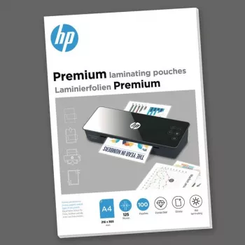 Θήκες πλαστικοποίησης HP 9124, μέγεθος A4, μέγιστο πάχος μεμβράνης 125 µm, 100 τεμ.