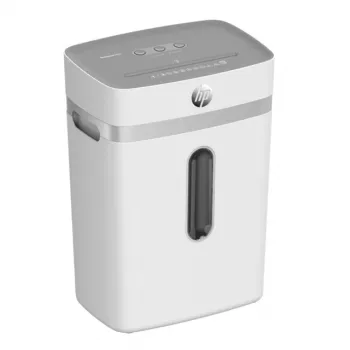 Καταστροφέας εγγράφων HP OneShred 12CC κοπή σε σωματίδια P-4 χωρητικότητα 12 φύλλων πλάτος 22 cm κάδος 23 L 4×35 mm 65 dB λευκό