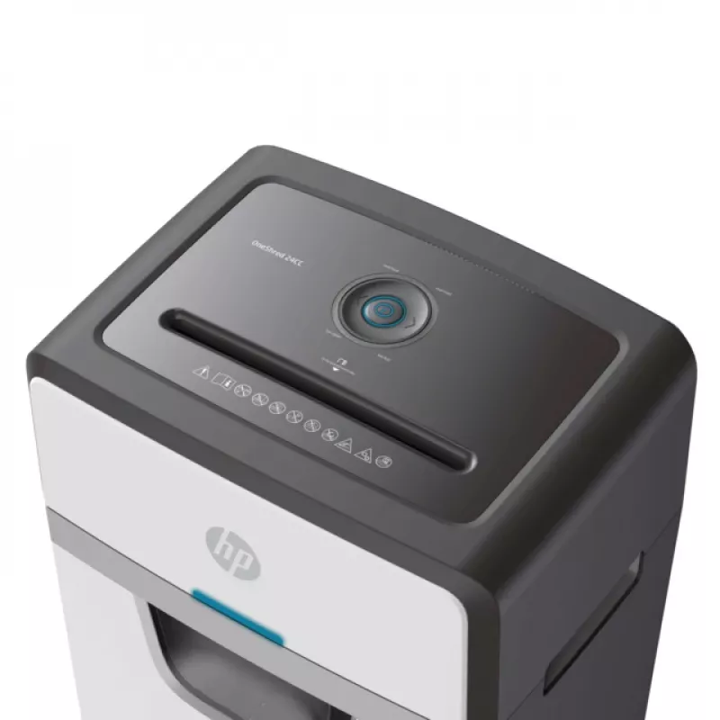 Καταστροφέας εγγράφων HP OneShred 24CC κοπή σε σωματίδια 65 dB 22 cm λευκό, μαύρο