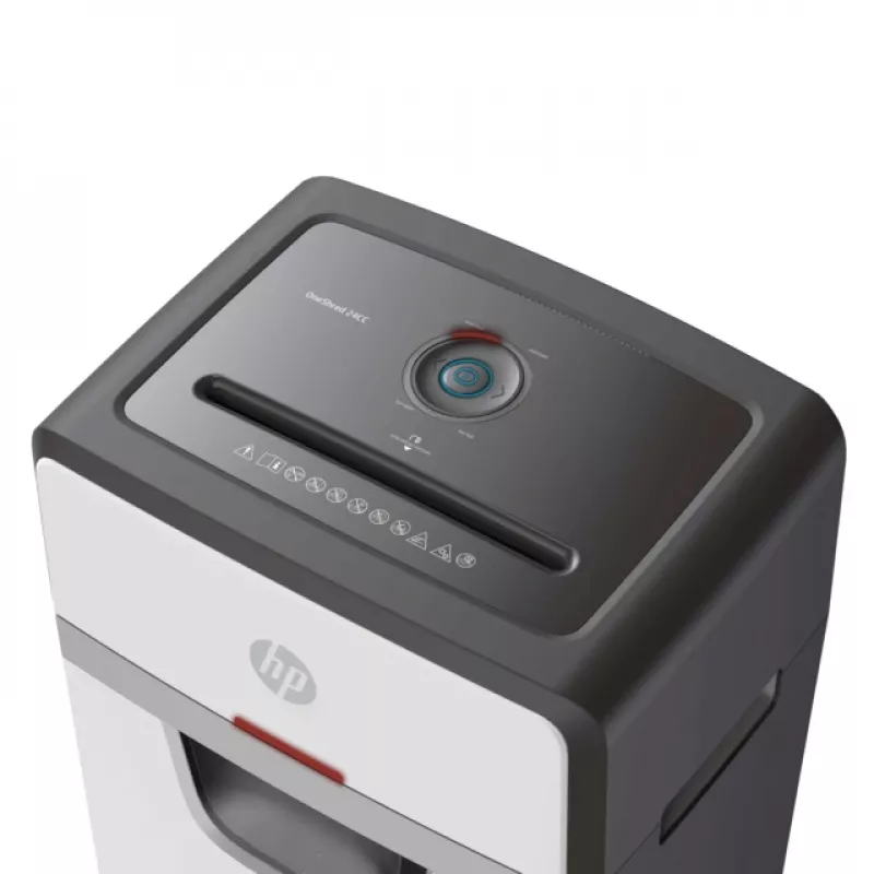 Καταστροφέας εγγράφων HP OneShred 24CC κοπή σε σωματίδια 65 dB 22 cm λευκό, μαύρο