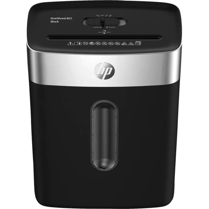 Καταστροφέας εγγράφων HP OneShred 8CC κοπή σε σωματίδια 68 dB 22 cm μαύρο
