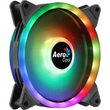 Ανεμιστήρας PC Aerocool DUO14 14cm ARGB LED Dual Ring Antivibration 6-Pin Μαύρο