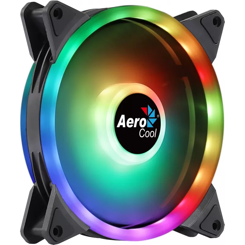 Ανεμιστήρας PC Aerocool DUO14 14cm ARGB LED Dual Ring Antivibration 6-Pin Μαύρο