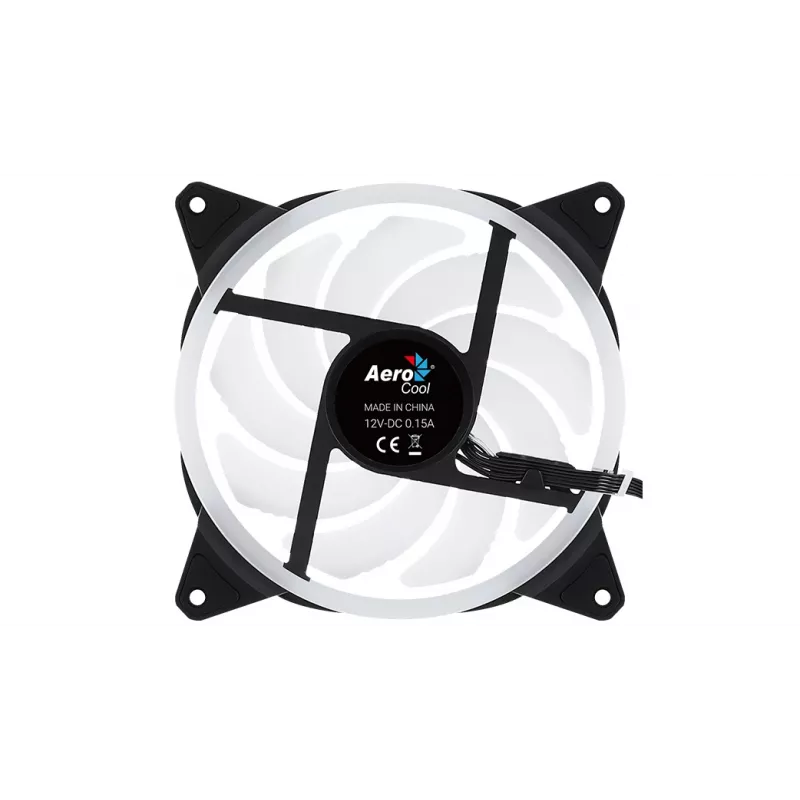 Ανεμιστήρας PC Aerocool DUO14 14cm ARGB LED Dual Ring Antivibration 6-Pin Μαύρο