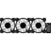 Aerocool MIRAGE12PRO Kit 3xFan PC 12cm ARGB 6 Pins Hub Silent Μαύρο