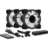Aerocool MIRAGE12PRO Kit 3xFan PC 12cm ARGB 6 Pins Hub Silent Μαύρο