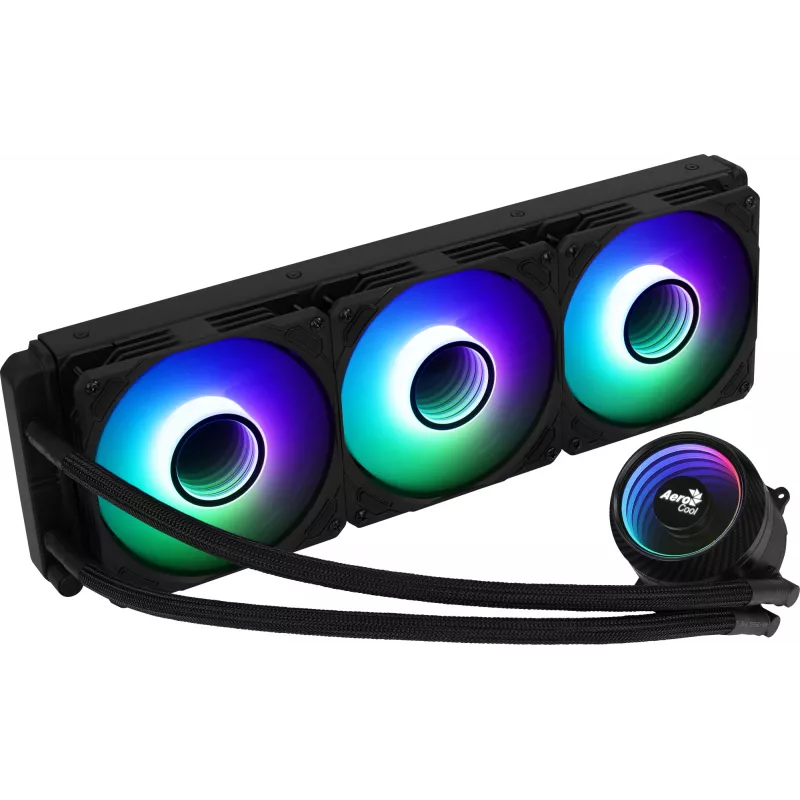Aerocool MIRAGEL360 Υγρόψυξη CPU 3x12cm ARGB Ανεμιστήρες TDP 550W Μαύρο