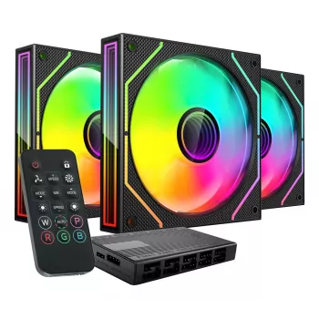 Mars Gaming MF3DPROKIT Σύστημα ψύξης υπολογιστή Ανεμιστήρας κουτιού υπολογιστή 12 cm Μαύρο