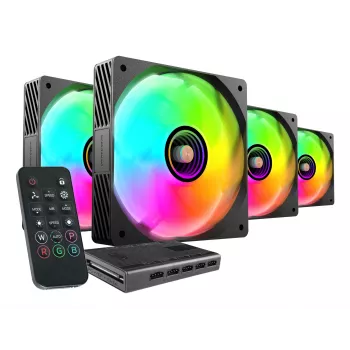 Mars Gaming MFSI4KIT Σύστημα ψύξης υπολογιστή Θήκη υπολογιστή Ανεμιστήρας 12 cm Μαύρο