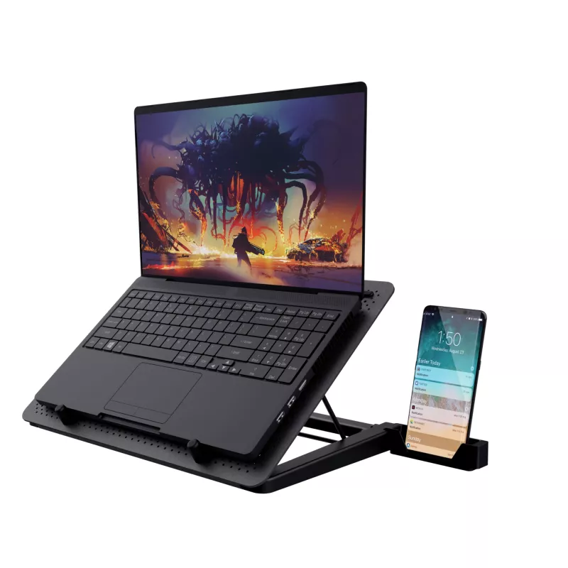 Trust GXT 1125 Quno Βάση laptop Μαύρο 43,2 cm (17 ίντσες)
