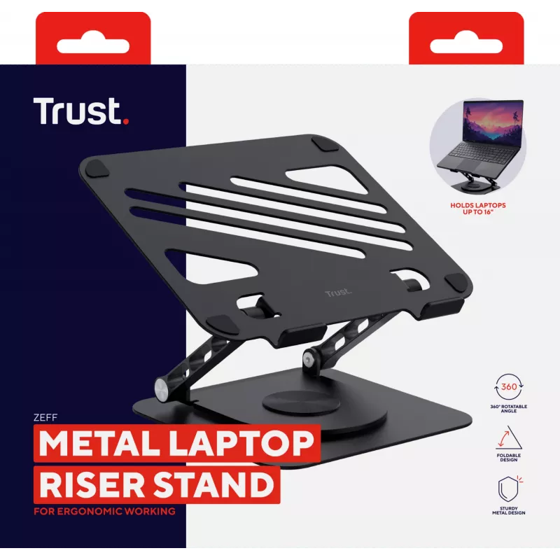 Trust Zeff Βάση laptop Μαύρο 40,6 cm (16 ίντσες)