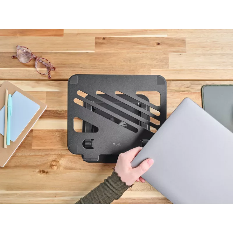 Trust Zeff Βάση laptop Μαύρο 40,6 cm (16 ίντσες)