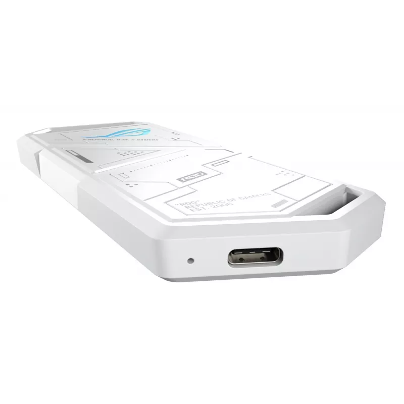 Θήκη SSD ASUS ROG Strix Arion White Edition — M.2 PCIe, USB Type-C 10 Gbit/s, για έναν SSD