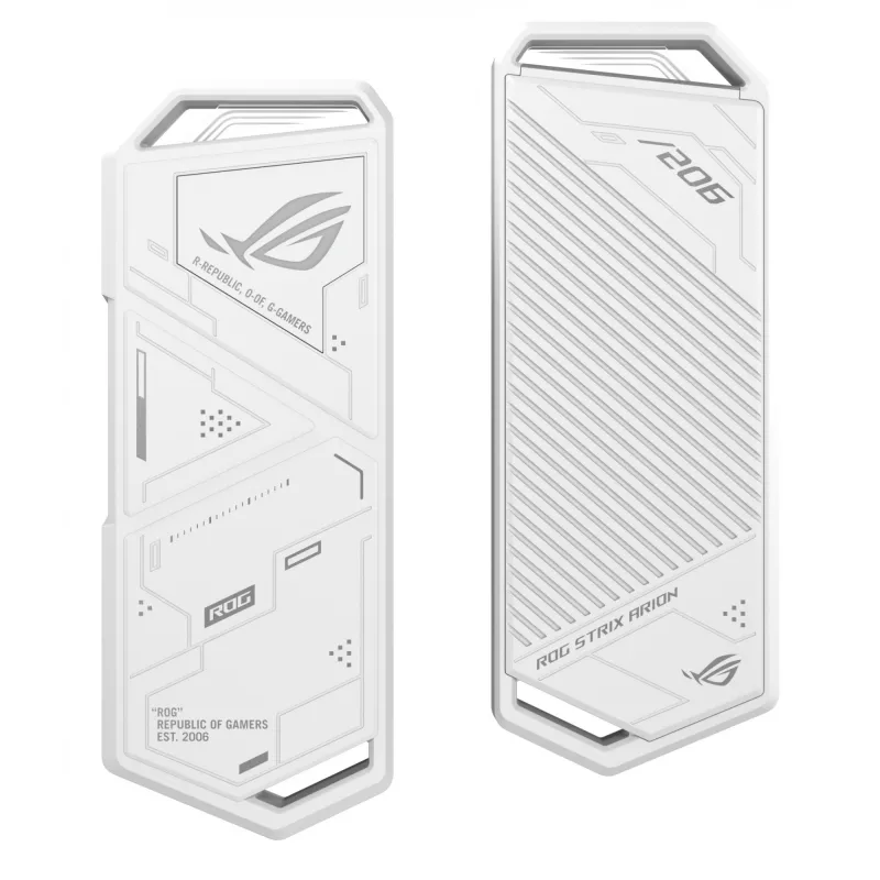 Θήκη SSD ASUS ROG Strix Arion White Edition — M.2 PCIe, USB Type-C 10 Gbit/s, για έναν SSD