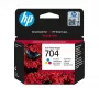HP 704 Tri-color Original Ink Advantage μελανοταινία, κυανό, ματζέντα, κίτρινο, 1 τεμ., 200 σελίδες