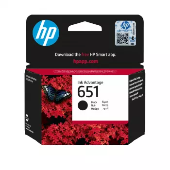 HP 651 μαύρο Original Ink Advantage μελανοταινία εκτυπωτή, μαύρο, 1 τεμ., 600 σελίδες