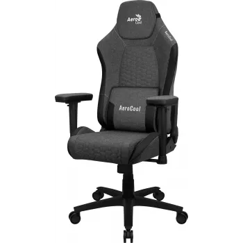 Aerocool CROWN AeroWeave CROWNASHBK εργονομική gaming καρέκλα, επενδυμένο κάθισμα, ρυθμιζόμενα μαξιλάρια, Ash Black