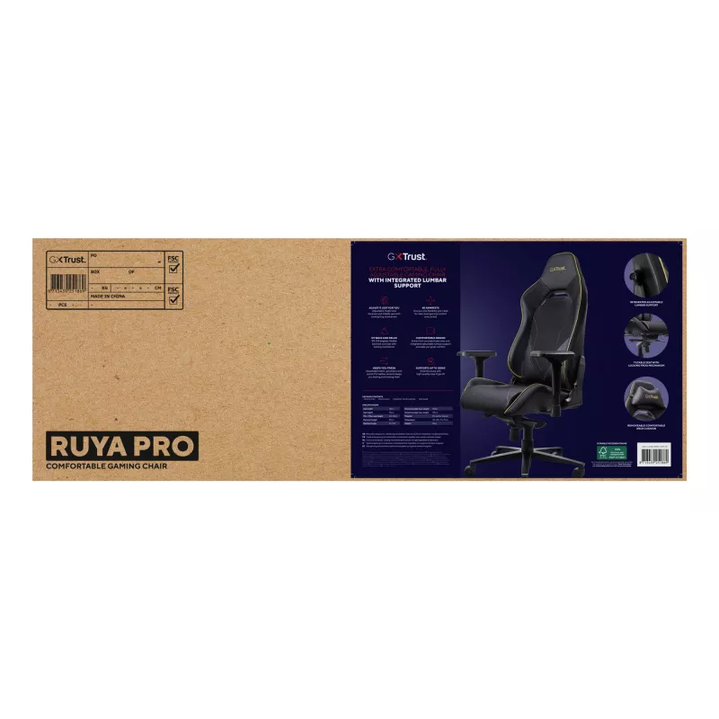 Trust GXT 721 Ruya Pro Καθολική καρέκλα Gaming, μαύρο