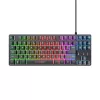 Trust GXT 833 Thado Πληκτρολόγιο Gaming USB Ολλανδικό Μαύρο, Ασημί
