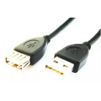 GEMBIRD Καλώδιο επέκτασης USB 2.0 Type-A σε USB Type-A (AM/AF), 2 m - Μαύρο