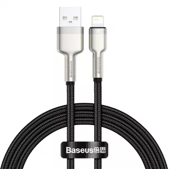 BASEUS Καλώδιο μεταφοράς δεδομένων Fast Charge Cafule - USB Type-A σε Lightning - 480 Mbit/s (2,4 A PD) - 1 m - μαύρο