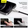 BASEUS Καλώδιο μεταφοράς δεδομένων Fast Charge Cafule - USB Type-A σε Lightning - 480 Mbit/s (2,4 A PD) - 1 m - μαύρο