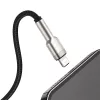 BASEUS Καλώδιο μεταφοράς δεδομένων Fast Charge Cafule - USB Type-A σε Lightning - 480 Mbit/s (2,4 A PD) - 1 m - μαύρο