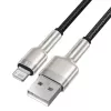 BASEUS Καλώδιο μεταφοράς δεδομένων Fast Charge Cafule - USB Type-A σε Lightning - 480 Mbit/s (2,4 A PD) - 1 m - μαύρο