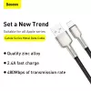 BASEUS Καλώδιο μεταφοράς δεδομένων Fast Charge Cafule - USB Type-A σε Lightning - 480 Mbit/s (2,4 A PD) - 1 m - μαύρο