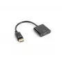 LANBERG Προσαρμογέας DisplayPort(αρσενικό)->hdmi(θηλυκό) 10cm