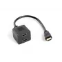 Διαχωριστής βίντεο HDMI LANBERG AD-0019-BK — 2 έξοδοι HDMI, Full HD 1920x1080, καλώδιο 0,2 m, μαύρο