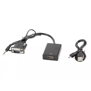 LANBERG Καλώδιο προσαρμογέα βίντεο HDMI Type A (Standard) VGA (D-Sub) 0,2 m μαύρο