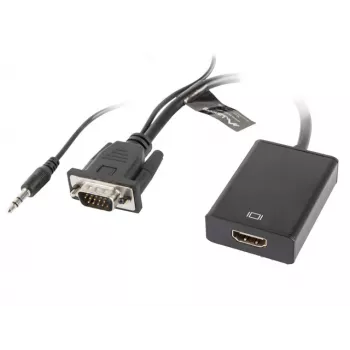 LANBERG Καλώδιο προσαρμογέα βίντεο HDMI Type A (Standard) VGA (D-Sub) 0,2 m μαύρο