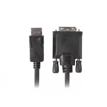 Καλώδιο προσαρμογέα βίντεο LANBERG DisplayPort (αρσενικό) σε DVI‑D (αρσενικό), 1 m, μαύρο, υποστηρίζει 1080p