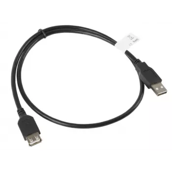 Καλώδιο USB-A σε USB-A LANBERG CA-USBE-10CC-0007-BK, USB 2.0, 0,7 m, μαύρο