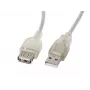 Καλώδιο USB LANBERG CA-USBE-12CC-0018-TR 1,8 m USB 2.0 A‑σε‑A διαφανές