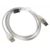 Καλώδιο USB LANBERG CA-USBE-12CC-0018-TR 1,8 m USB 2.0 A‑σε‑A διαφανές