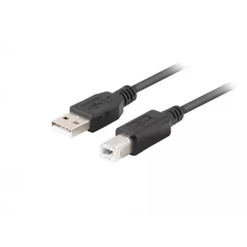 LANBERG Καλώδιο USB-A(αρσενικό)->USB-B(αρσενικό) 2.0 1 m μαύρο Ferrite, Box