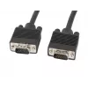 Καλώδιο VGA LANBERG CA-VGAC-10CC-0050-B, 5 m, αρσενικό σε αρσενικό, περίβλημα PVC, πυρήνας φερρίτη, μαύρο
