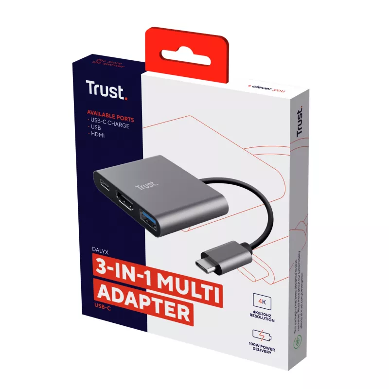 Trust Dalyx USB 3.2 Gen 1 (3.1 Gen 1) Type-C αλουμίνιο, μαύρο