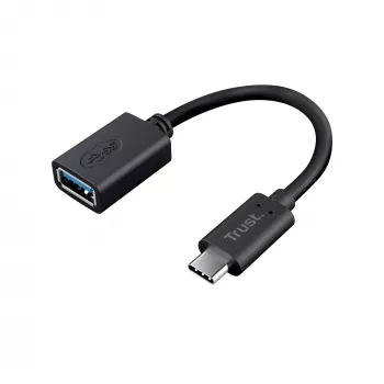 Trust Calyx 20967 προσαρμογέας USB-C (αρσενικό) σε USB-A (θηλυκό), USB 3.1 Gen 1, μαύρος