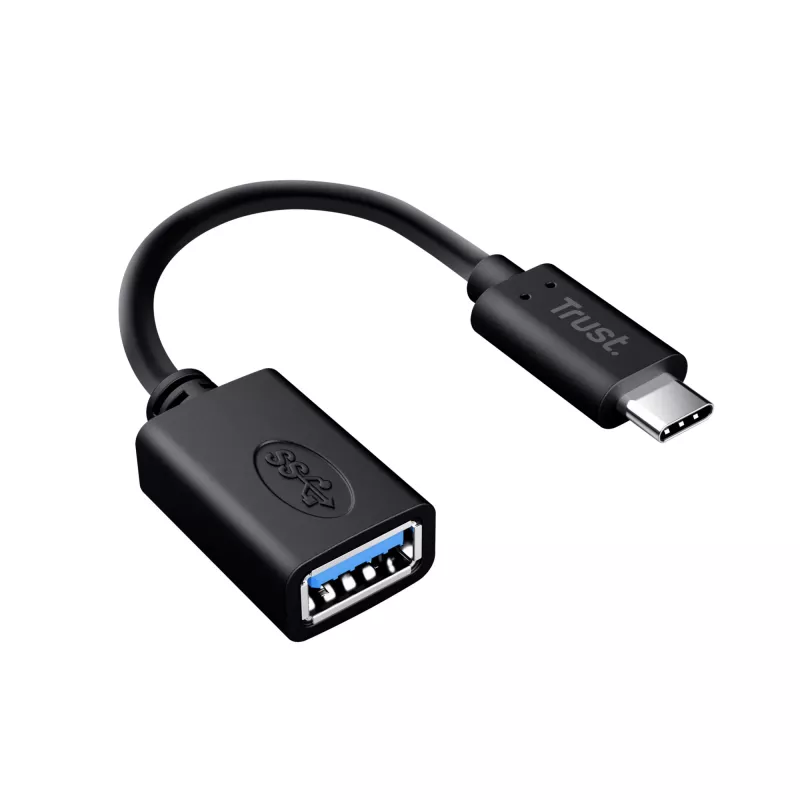 Trust Calyx 20967 προσαρμογέας USB-C (αρσενικό) σε USB-A (θηλυκό), USB 3.1 Gen 1, μαύρος