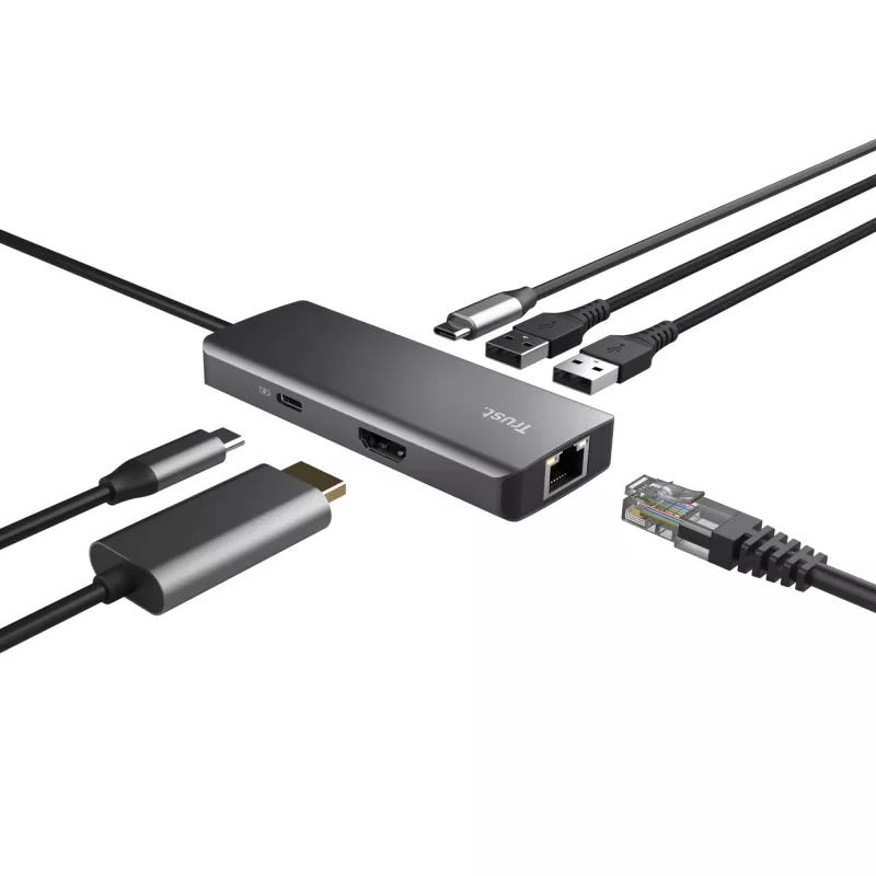 Trust Dalyx USB Type-C 1000 Mbit/s ασημί